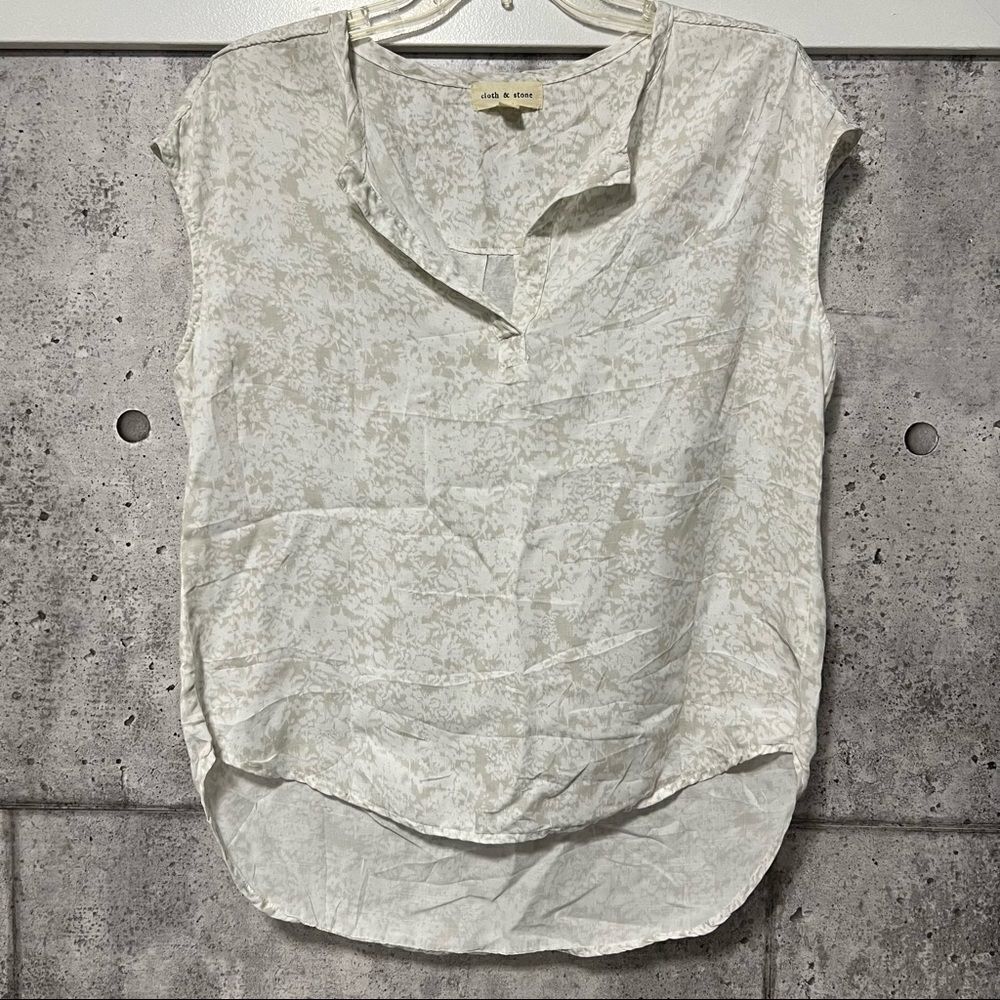 anthropologie Cloth & Stone Sand Stone Popover Top